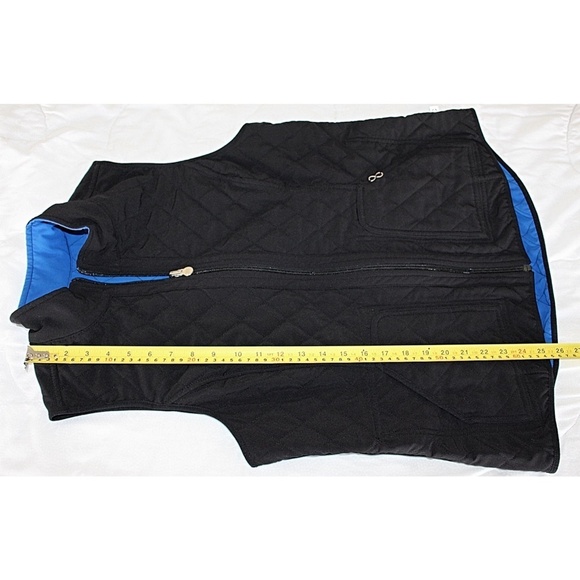 Black Noir Reversible Full ZIp Quilted Vest - Picture 8 of 9